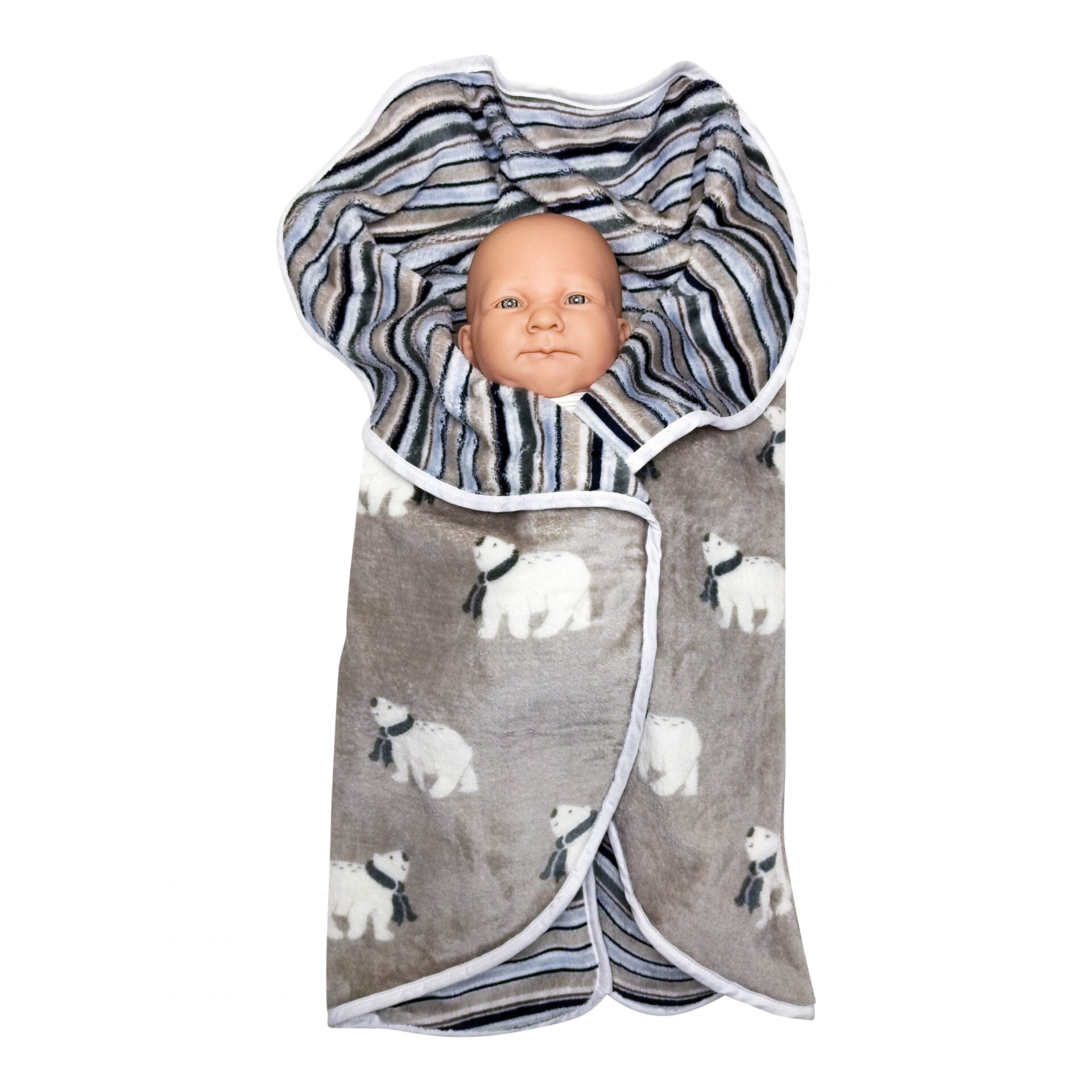 Yoofoss Couverture de bébé Couverture demmaillotage en Polaire pour bébé 75x100cm 260gsm Couverture de bébé Multi-Usage pour bébé à partir du Nouveau-né 